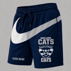 Auspiritmerch Geelong Cats Short Pants Custom Name Gifts For Fan