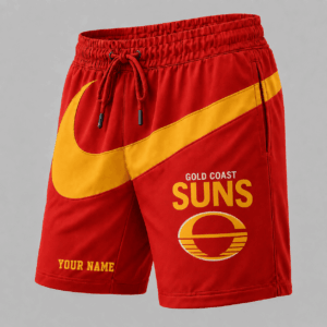 Auspiritmerch Gold Coast Suns Short Pants Custom Name Gifts For Fan
