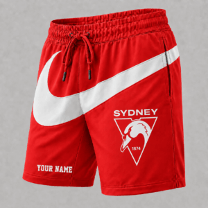 Auspiritmerch Sydney Swans Short Pants Custom Name Gifts For Fan