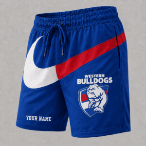Auspiritmerch Western Bulldogs Short Pants Custom Name Gifts For Fan