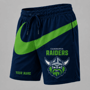 Auspiritmerch Canberra Raiders Short Pants Custom Name Gifts For Fan