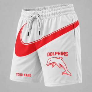 Auspiritmerch Redcliffe Dolphins Short Pants Custom Name Gifts For Fan