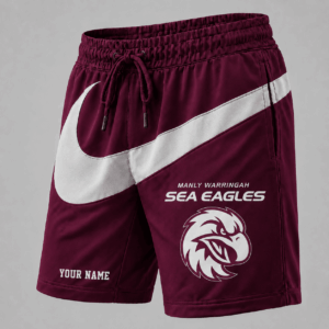 Auspiritmerch Manly Warringah Sea Eagles Short Pants Custom Name Gifts For Fan