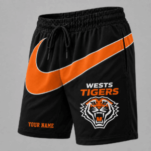 Auspiritmerch Wests Tigers Short Pants Custom Name Gifts For Fan