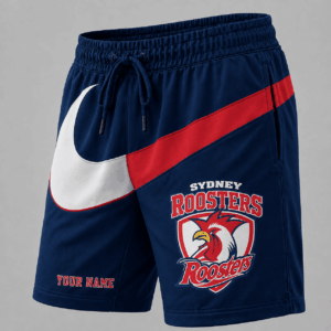 Auspiritmerch Sydney Roosters Short Pants Custom Name Gifts For Fan