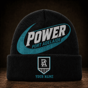 Auspiritmerch Port Adelaide Beanie Hat Custom Name Gift For Fans