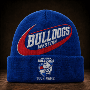 Auspiritmerch Western Bulldogs Beanie Hat Custom Name Gift For Fans