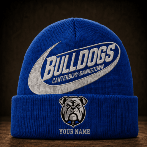 Auspiritmerch Canterbury-Bankstown Bulldogs Beanie Hat Custom Name Gift For Fans