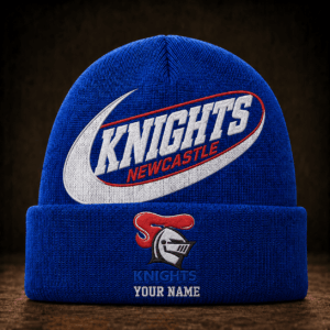 Auspiritmerch Newcastle Knights Beanie Hat Custom Name Gift For Fans