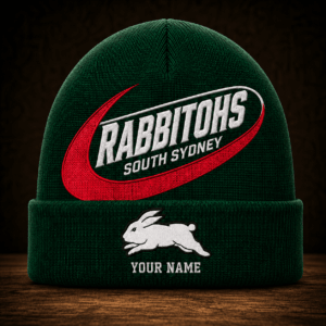 Auspiritmerch South Sydney Rabbitohs Beanie Hat Custom Name Gift For Fans