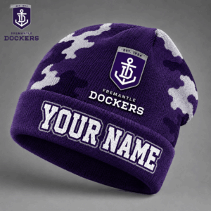 Auspiritmerch Fremantle Dockers Beanie Hat Custom Name Gift For Fans