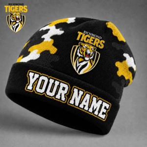 Auspiritmerch Richmond Tigers Beanie Hat Custom Name Gift For Fans