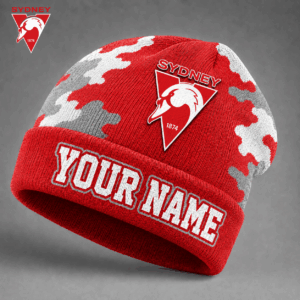 Auspiritmerch Sydney Swans Beanie Hat Custom Name Gift For Fans