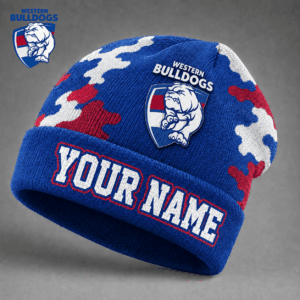 Auspiritmerch Western Bulldogs Beanie Hat Custom Name Gift For Fans
