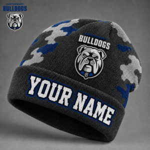 Auspiritmerch Canterbury-Bankstown Bulldogs Beanie Hat Custom Name Gift For Fans