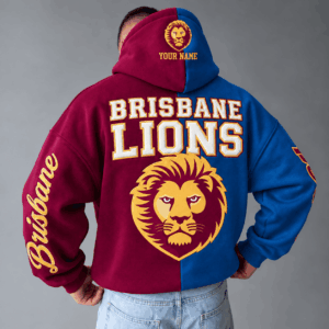 Auspiritmerch Brisbane Lions Hoodie Custom Name Daily Casual Fashion