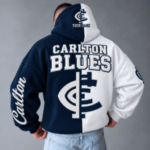 Auspiritmerch Carlton Blues Hoodie Custom Name Daily Casual Fashion