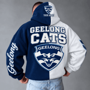 Auspiritmerch Geelong Cats Hoodie Custom Name Daily Casual Fashion