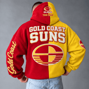 Auspiritmerch Gold Coast Suns Hoodie Custom Name Daily Casual Fashion