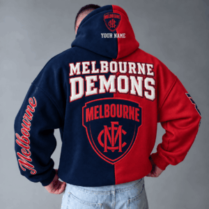 Auspiritmerch Melbourne Demons Hoodie Custom Name Daily Casual Fashion