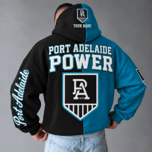 Auspiritmerch Port Adelaide Power Hoodie Custom Name Daily Casual Fashion