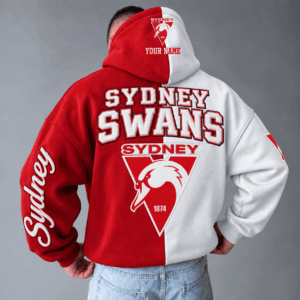 Auspiritmerch Sydney Swans Hoodie Custom Name Daily Casual Fashion