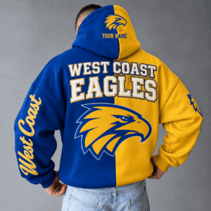 Auspiritmerch West Coast Eagles Hoodie Custom Name Daily Casual Fashion