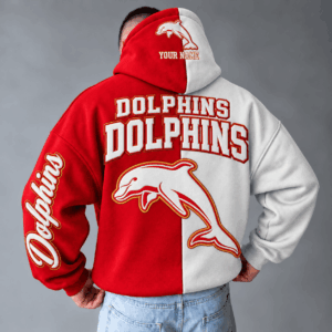 Auspiritmerch Dolphins  Hoodie Custom Name Daily Casual Fashion