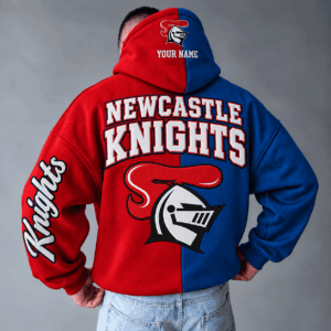 Auspiritmerch Newcastle Knights Hoodie Custom Name Daily Casual Fashion
