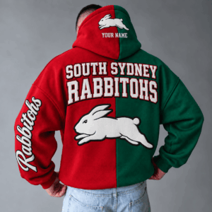 Auspiritmerch South Sydney Rabbitohs Hoodie Custom Name Daily Casual Fashion