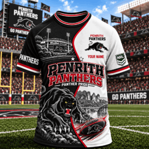 Auspiritmerch Penrith Panthers T-Shirt Custom Name Gift For Fan