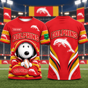Auspiritmerch Dolphins  x Snoopy T-Shirt Custom Name Gift For Fan