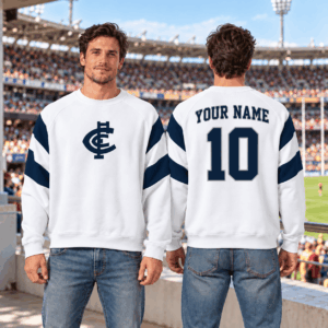 Auspiritmerch Carlton Blues Sweatshirt Custom Name Daily Casual Fashion