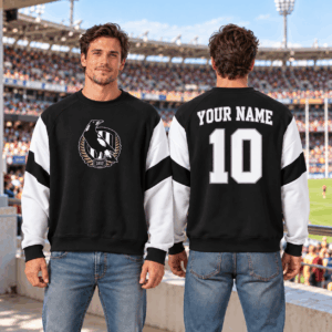 Auspiritmerch Collingwood Magpies Sweatshirt Custom Name Daily Casual Fashion