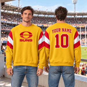 Auspiritmerch Gold Coast Suns Sweatshirt Custom Name Daily Casual Fashion