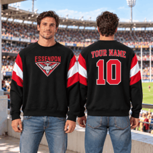 Auspiritmerch Essendon Bombers Sweatshirt Custom Name Daily Casual Fashion