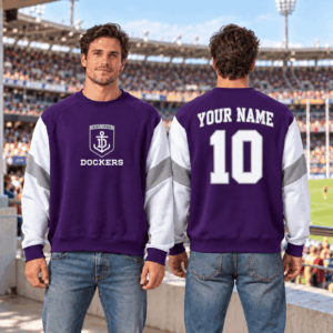 Auspiritmerch Fremantle Dockers Sweatshirt Custom Name Daily Casual Fashion