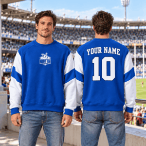 Auspiritmerch North Melbourne Kangaroos Sweatshirt Custom Name Daily Casual Fashion