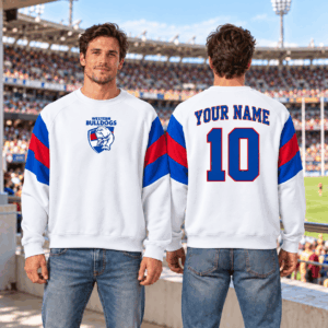 Auspiritmerch Western Bulldogs Sweatshirt Custom Name Daily Casual Fashion