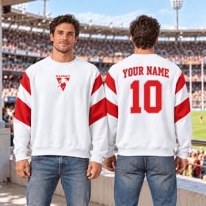 Auspiritmerch Sydney Swans Sweatshirt Custom Name Daily Casual Fashion