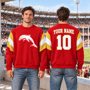 Auspiritmerch Dolphins  Sweatshirt Custom Name Daily Casual Fashion