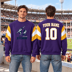 Auspiritmerch Melbourne Storm Sweatshirt Custom Name Daily Casual Fashion