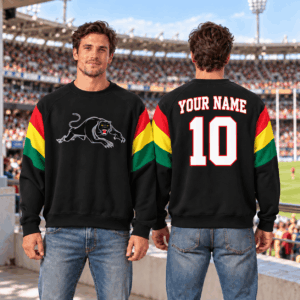 Auspiritmerch Penrith Panthers Sweatshirt Custom Name Daily Casual Fashion