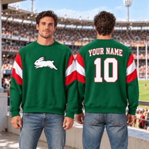Auspiritmerch South Sydney Rabbitohs Sweatshirt Custom Name Daily Casual Fashion